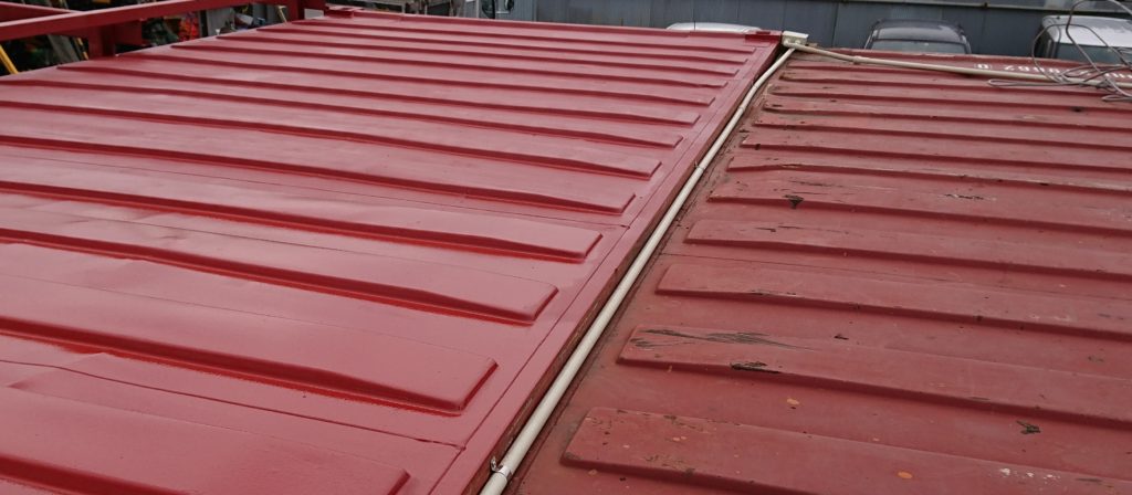 菊月塗装工業コンテナ下塗り