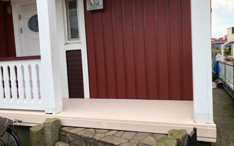 ウッドデッキ塗装下塗り